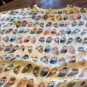 Easel Cream and Multicolor Printed Top silk in front cotton tea on back